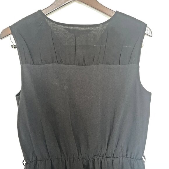 Allen Solly Women's Black Sleeveless Midi Dress Size M - Elegant Casual Summer - Picture 6 of 10